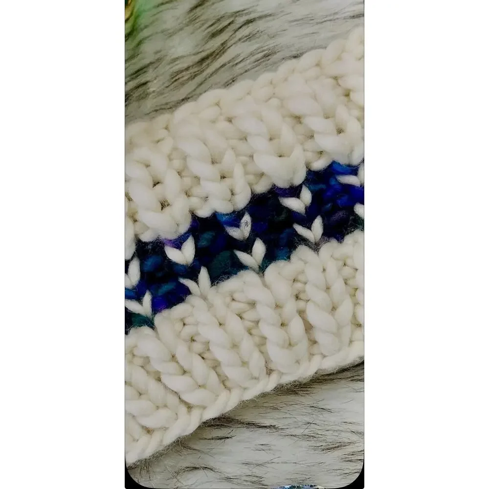 Hand Knit Into Your Heart Merino Wool Headband - Winter Ear Warmer